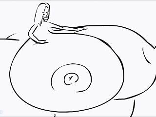 Cartoon Tits Absorb Smooth Body in Fetish Animation