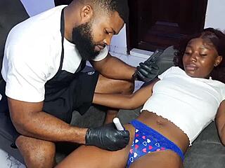 Client Craves Big Dick Slam After Ass Pussy Tattoo