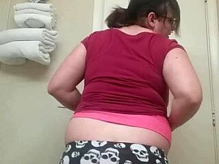 Tranny Rips Panties Teasing Cock Bulge