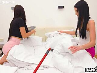 Two Latinas Clean Up Interracial Anal Cumshots