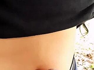 i pause just to admire her sexy latina belly navel up close