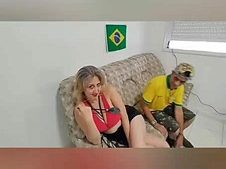 playing with myke brasil's huge natural tits. big pussy lips and nipples tease.