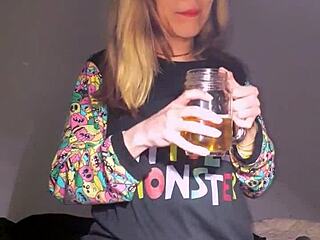 Bonneyuwu Masturbates with Dildo in Pajamas