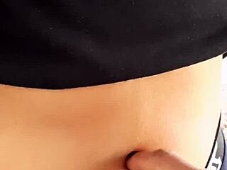 i pause just to admire her sexy latina belly navel up close