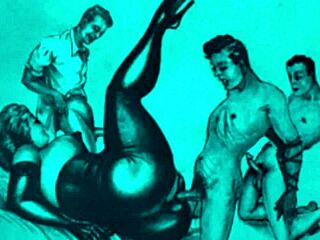 vintage scenes evoke subtle erotic tension and allure