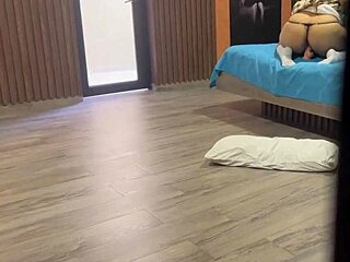 Pervy Stepdad Jerks Watching Stepdaughter Finger Asshole After School