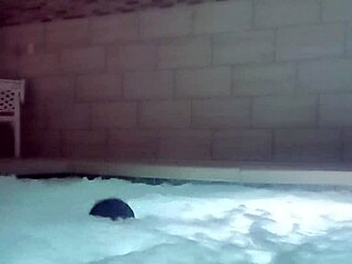 tattooed muscle man claims public jacuzzi for dirty romp