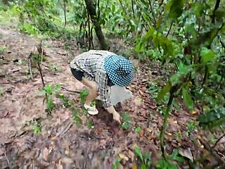 hey cutie ever seen a thai girl squat pee in the forest while moaning thai audio 4k?