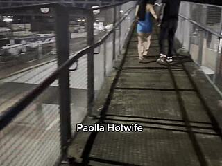 Married Paolla Hotwife Fucks Black Cock Non-Stop on BR153 Runway!