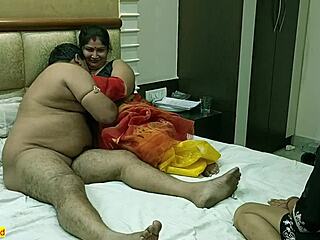 middle aged husband shares creampie wife in hot threesome