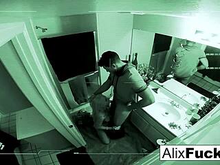 whoa alix takes a massive pounding in that cramped tight bathroom space