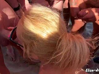 Beach Public Tease and Release Moments