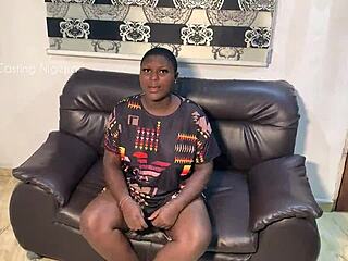 beautiful fat ebony bbw sandra fingers wet pussy and big ass in solo casting interview