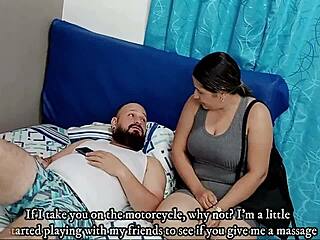 Milf Gives Erotic Massage but Friend Gets Hard She Sucks Then They Fuck Wild in Spanish