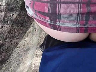 Hot CHUBBY LATINA MILF Fucks DOGGYSTYLE in Street Bareback Gaping Ass