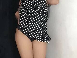 i allison vega strip in tight dress and heels feeling so damn sexy