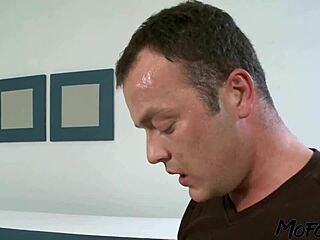 Blonde dancer deepthroats then takes rough facial cumshot