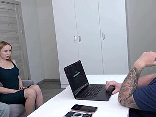 Job Interview Turns Wild! Two Guys Hammer Me With Monster Cocks On Office Couch Doggystyle Deepthroat Cumshot