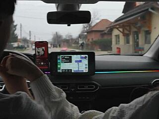 Laura quest's car sex adventure flashes tits ass in public outdoor tease