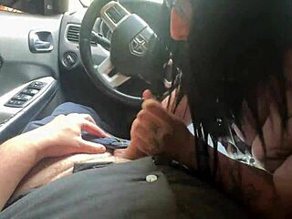 Oral in car windows down everyone watches her suck big ass exposed
