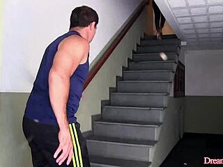 Tgirl Bella Atrix Takes Tied-Up Ass Creampie Bareback