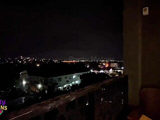 ⭐ two horny ebony teens finger fat pussies on balcony til they squirt huge everywhere!