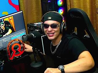 podcast barely starts and bruna lambertini strips naked ruan drools hard - full sheer red reveal?