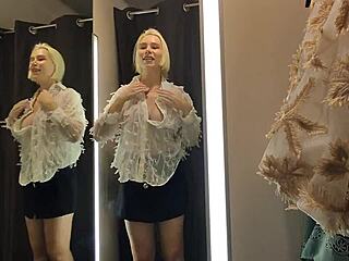 come try these sexy transparent outfits on with me fitting room