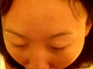 amateur chinese girlfriend sucks cock and fucks friend hard