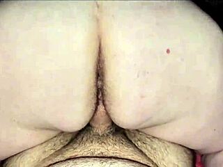 thick white bbw milf spreads her huge ass cheeks for a massive inner load