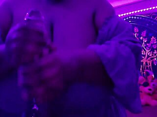 Curvy black BBW with fat tits and huge curves worshipped deeply