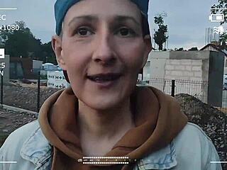 POV homemade blonde wife sucks cock deep for facial cumshot swallow