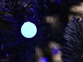 Skinny tattooed teens caught licking wet pussies before Christmas fun