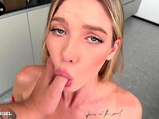 roommate deepthroats my cock and swallows cum after intense workout