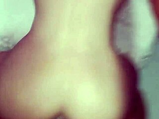 Mommy ebony big tits sucks big black cock in amateur threesome creampie