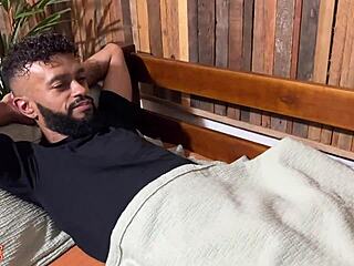 horny girlfriend wakes cuckold boyfriend for threesome with his friend