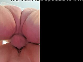 Trashy tattoo milf slut cum creampie drips from ripped clothes pussy