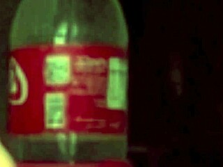 catching hot married brunette filling skinny pussy with milk