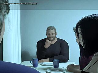 Kira catches stepbrother jerking in hentai toilet