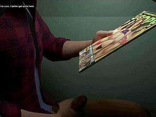 Kira catches stepbrother jerking in hentai toilet