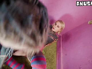 alt inked lesbians slap tease lick shaved pussies strap-on fuck