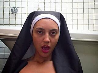 latina's huge tight pussy lips quiver from monster vibrator orgasm