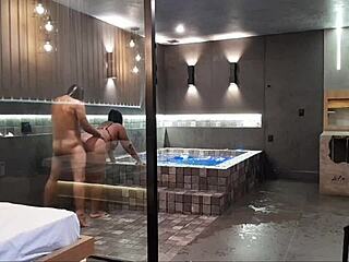 taking my fat big tit friend to luxury motel she loved it and gave up her tight asshole