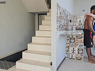 Wife cleans oblivious as i rip clothes off her fat bbw mom for bbc anal pounding