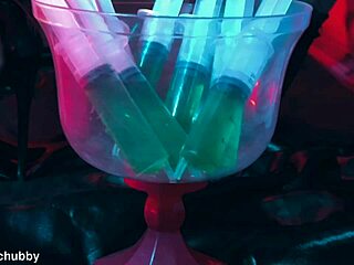 morrigan stuffs latex pantyhose on feet in wild fetish play??