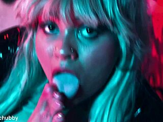 morrigan stuffs latex pantyhose on feet in wild fetish play??