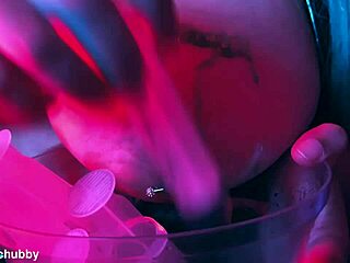 morrigan stuffs latex pantyhose on feet in wild fetish play??