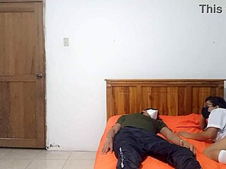 Stepbrother Joins Latina Student for Wild Dildo Riding Fantasy