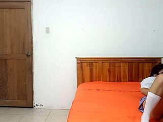 Stepbrother Joins Latina Student for Wild Dildo Riding Fantasy