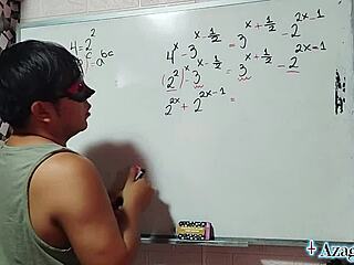 damn this 26 milf nerd wants creampie lessons in bedroom